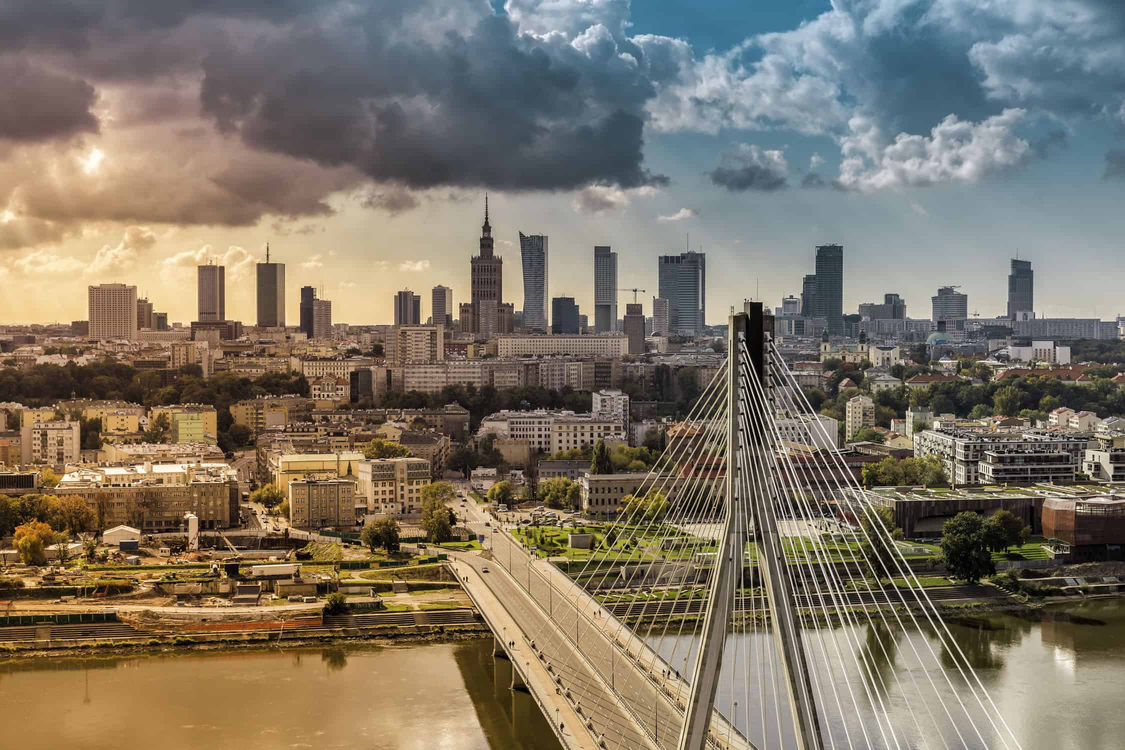 Панорама Варшавы с высоты
